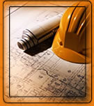 Blueprint and hard hat