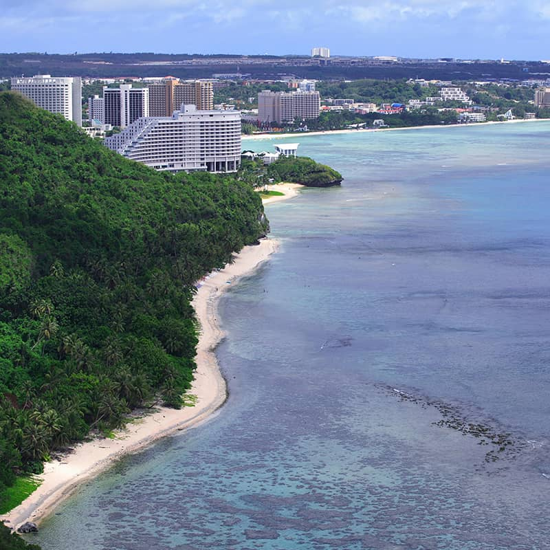 Guam coastline